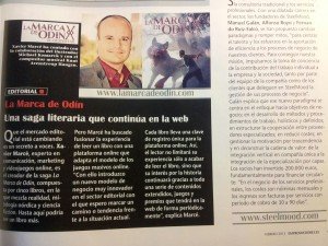 Foto de la página de la revista Emprendedores donde me destacan como emprendedor con ingenio