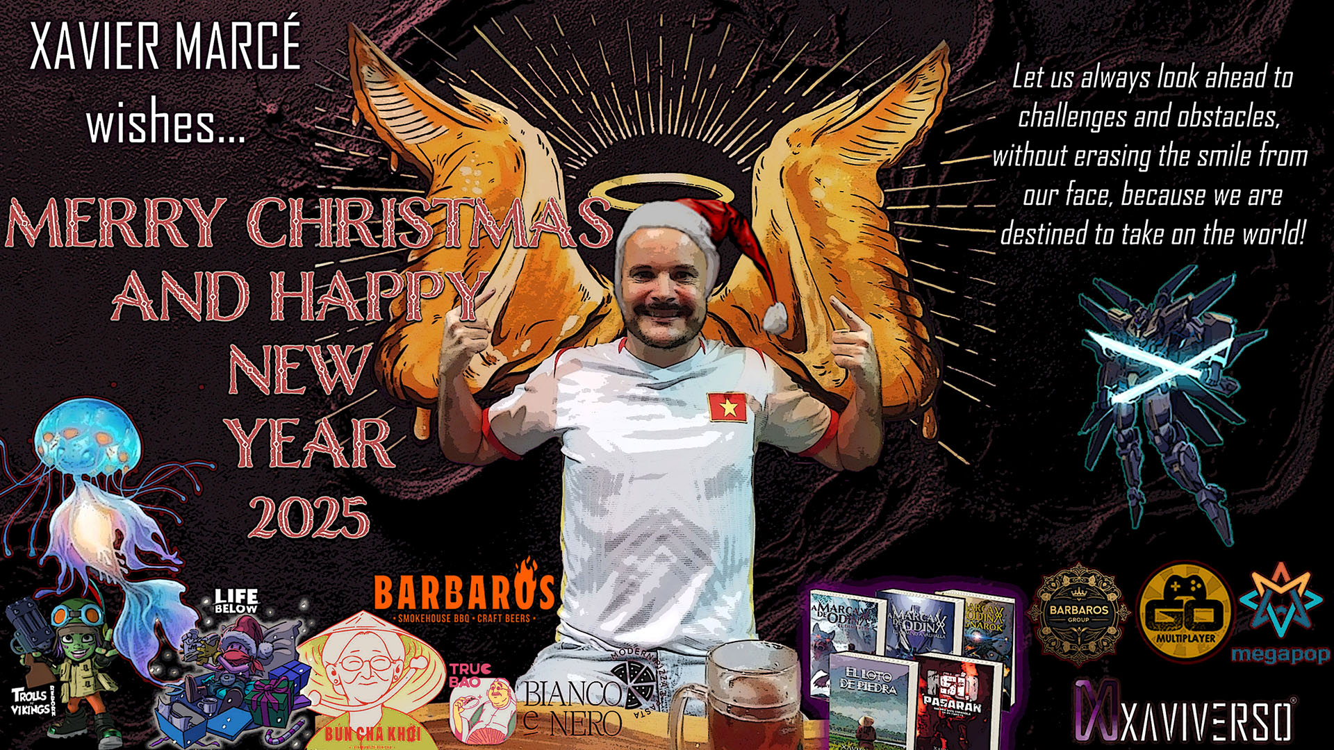 Christmas postcard from Xavier Marce